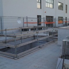 cantiere dei lavori al liceo Nuzzi di Andria