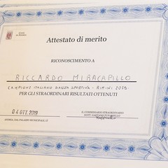 Premiazione di atleti a Palazzo Città di Andria