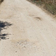 Bitumazione  della strada per San Vittore