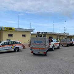 partenza da andria verso la sicilia mezzi tecnici e volontari misericordie