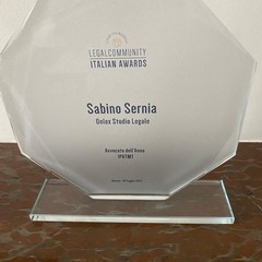 L’andriese Sabino Sernia tra i vincitori del premio “Avvocato dell’Anno”