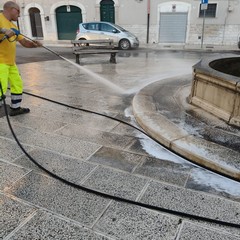 Effettuato intervento di sanificazione in piazza Porta la Barra