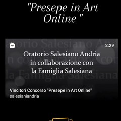 "Presepe in Artonline": premiazione presso l'Oratorio Salesiano