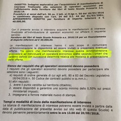Una delle manifestazioni d'interesse pubblicate da una scuola cittadina