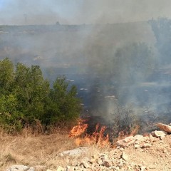 incendio in contrada San Vittore