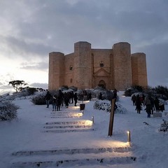 Neve sulla strada per Castel del Monte