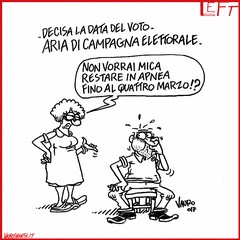 Una Vignetta di Vauro sulle prossime Elezioni