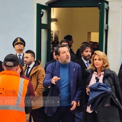 Il ministro Matteo Salvini ad Andria per il sopralluogo tecnico alla nuova stazione centrale