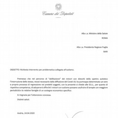 D'Ambrosio scrive al Ministro della Salute e al Presidente della Puglia Emiliano