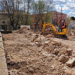 Lavori piazza Toniolo, zona Fravina - Andria