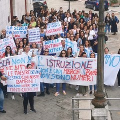 La scuola "Oberdan" di Andria  in protesta contro il piano di dimensionamento scolastico