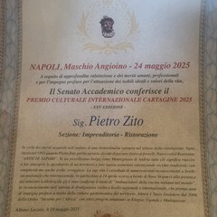 Pietro Zito insignito del Premio Cartagine 2025