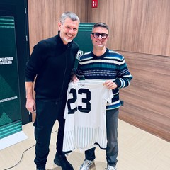 Zvonimir Boban e il videomaker andriese Francesco Casiero