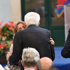 Il saluto tra Sindaco di Andria, Giovanna Bruno e il Capo di Stato, Sergio Mattarella