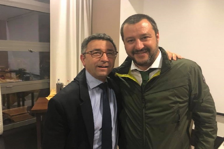 Benedetto Miscioscia con Matteo Salvini