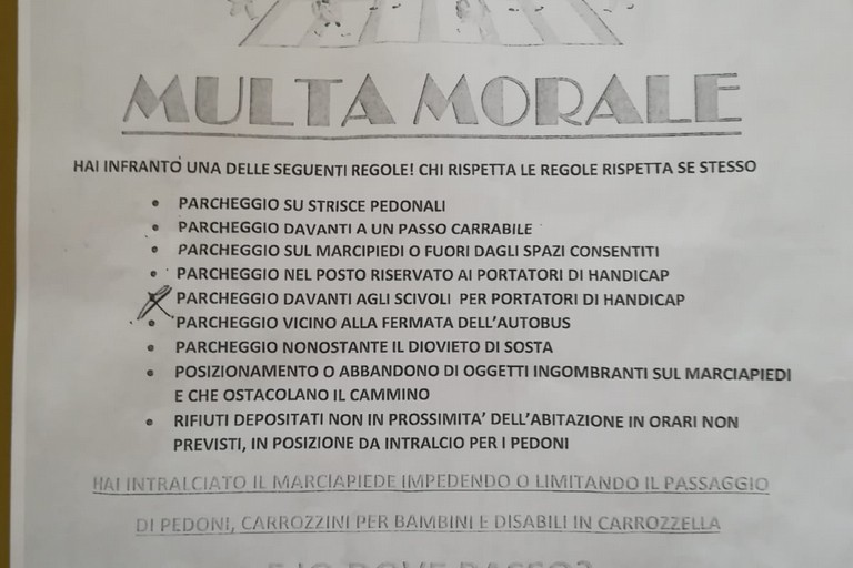 Multa Morale - Alunni della 2° A della scuola 