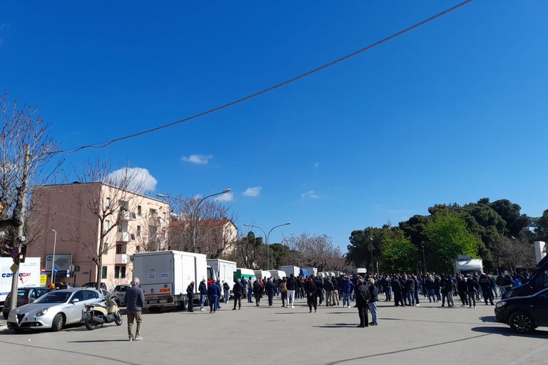 manifestazione ad Andria degli ambulanti