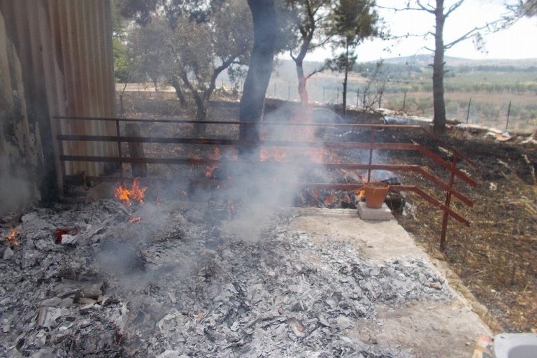 Incendio in villa