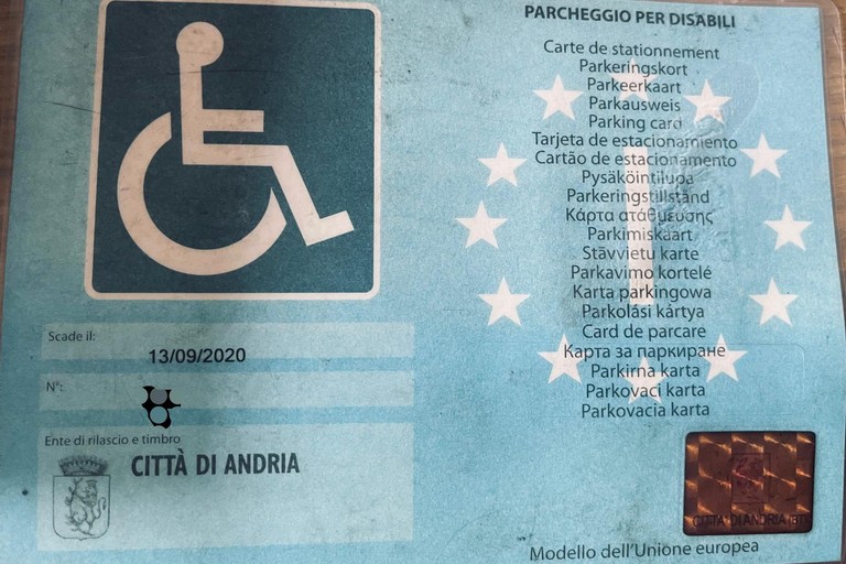 contrassegni disabili