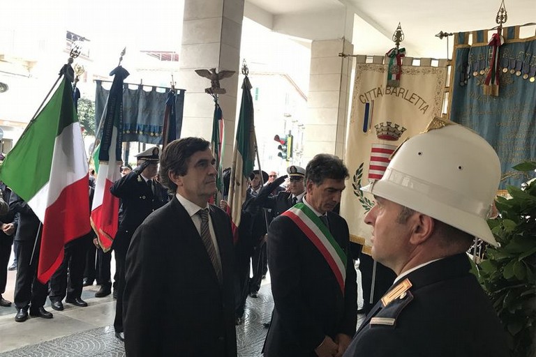 Il Prefetto Sensi con il sindaco di Barletta Cannito