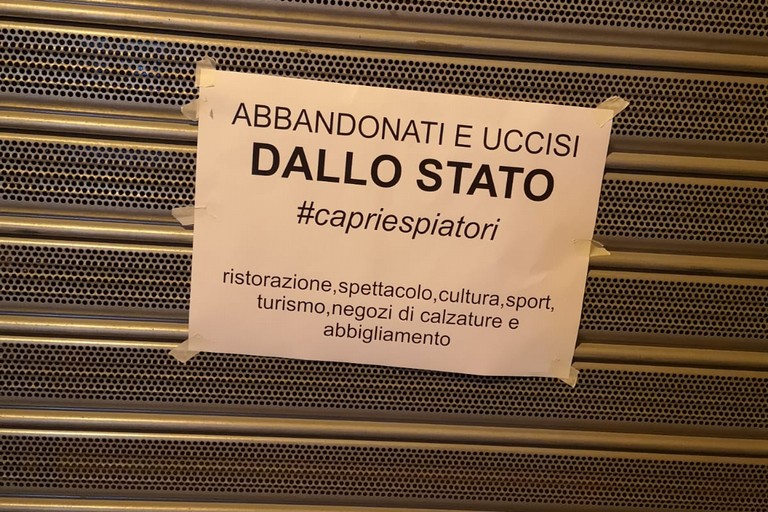 protesta dei commercianti di Andria