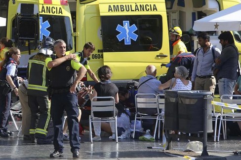 Attentato a Barcellona (foto Ansa)