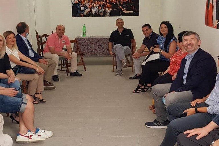 Scalfarotto con i coordinatori provinciali e dei comitati di Italia Viva della Bat
