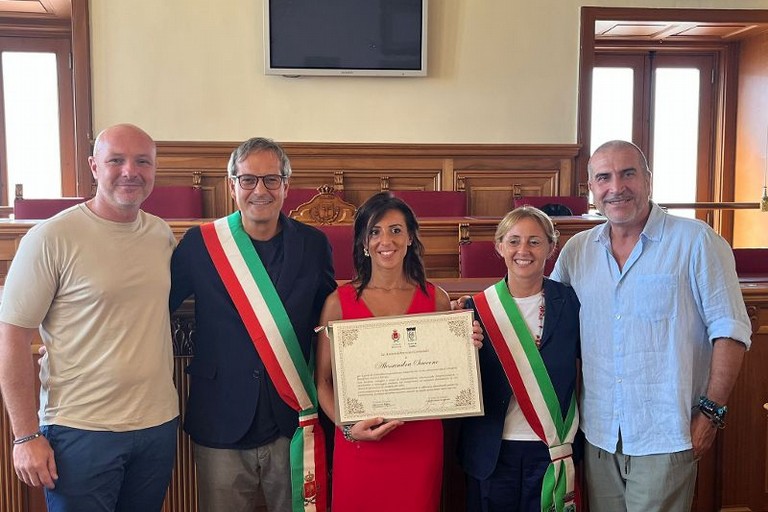 sindaci di Andria e Bisceglie un attestato di benemerenza per Alessandra