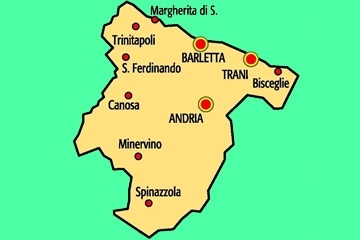 Mappa della provincia Bat