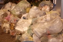 Una montagna di buste di rifiuti spunta nella centralissima via Firenze