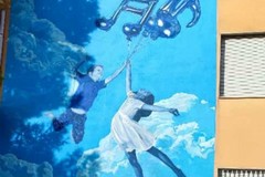 Inaugurato il nuovo murales “Nel blu dipinto di Blu” di Daniele Geniale all'I.C. "Mariano-Fermi"