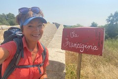 Via Francigena di Canosa di Puglia abbellita da cassettine poste sull'antico cammino