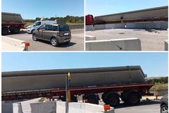Traffico in tilt sull'Andria Canosa: mezzo pesante incastrato alla rotatoria di Montegrosso