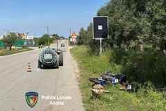 Andria, incidente tra moto e trattore sulla SP2: un ferito