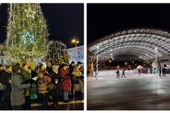 Il Natale andriese entra nel vivo: inaugurati l'albero in Piazza Catuma e la pista di pattinaggio