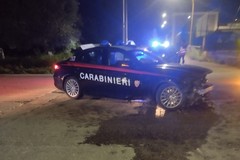 Gazzella dei Carabinieri esce di strada sul tratto della ex 231 Andria Canosa di Puglia