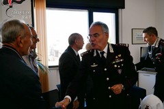 Il generale del corpo d'armata Andrea Rispoli in visita al comando dei carabinieri della Bat