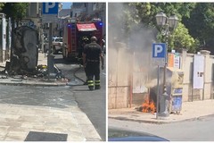 Mettono fuoco ad un cassonetto dei rifiuti: fiamme in via Orsini