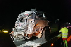 Incidente tratto autostradale dell'Andria Trani: due feriti trasportati in codice rosso al Bonomo