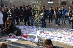 In piazza per il diritto allo studio e l'albero della libertà