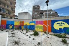 "Pedala Fra'... Sport, cibo e salute", ad Andria taglio del nastro a murale