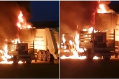 Incendio in via vecchia Barletta: fiamme distruggono veicoli parcheggiati
