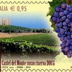 Vino  "Castel del Monte rosso riserva " su francobolli speciali