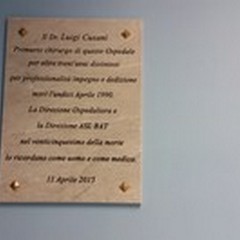 Ospedale  "Bonomo ", targa commemorativa al Dott. Cusani