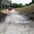 Smottamento di parte del declivio del piazzale di Castel del Monte: intervento dei volontari federiciani