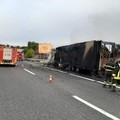 Tratto Andria-Canosa di Puglia dell'A/14 bloccato per 3 ore a causa di un tir in fiamme