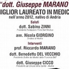 Premio di laurea  "dott. G. Marano " a Valeria Alicino
