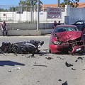 Incidente stradale su via Canosa: grave motociclista ricoverato al  "Bonomo "