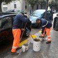 Ad Andria segnaletica stradale e acrobazie ....manuali