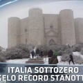 Neve e ghiaccio, il fascino di Castel del Monte al Tg1